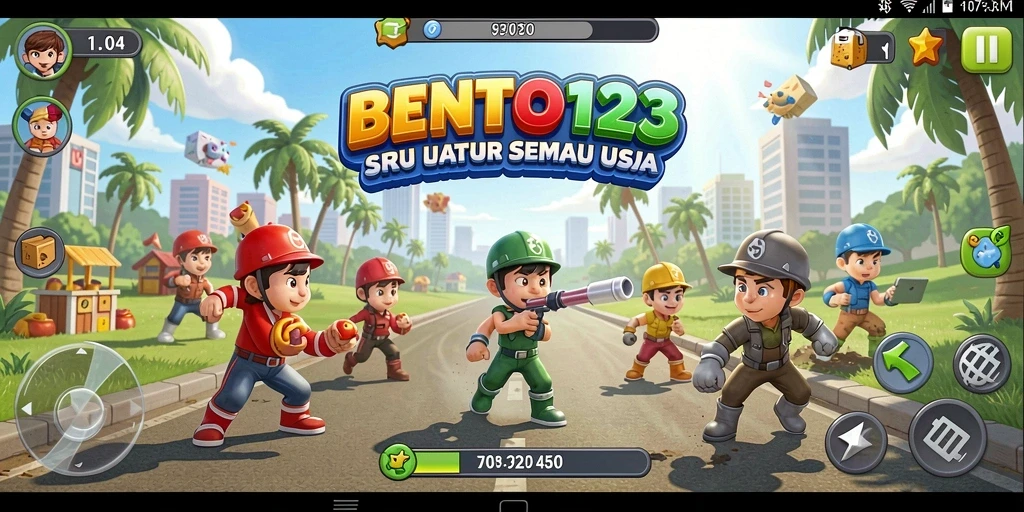 Tampilan gameplay seru dan menantang dari BENTO123.