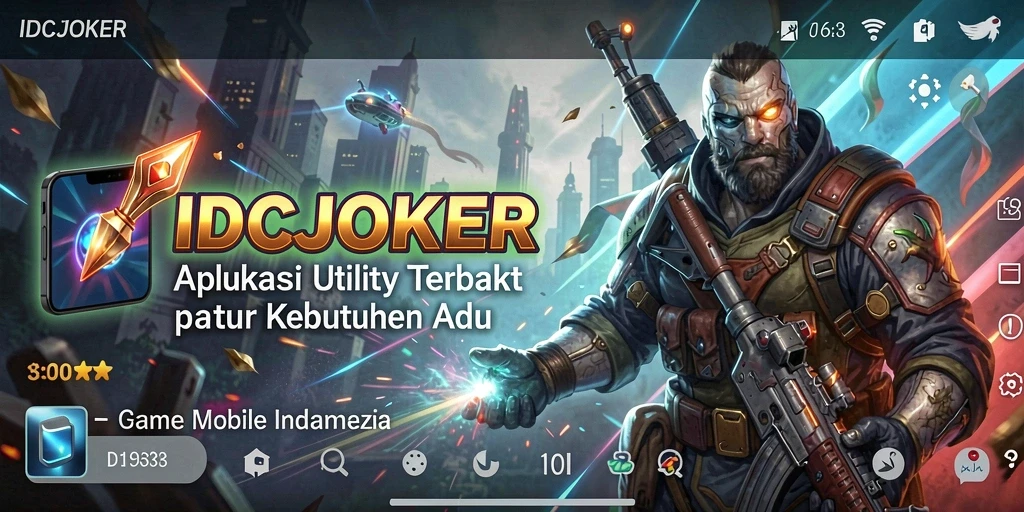 Tampilan utama IDCJOKER yang menampilkan alat produktivitas dan pengingat.
