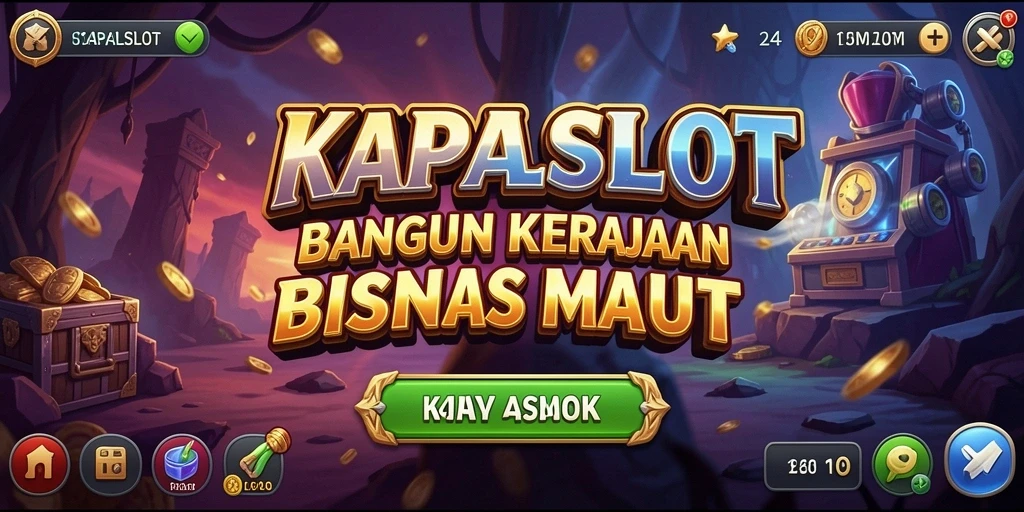 Tampilan gameplay KAPALSLOT dengan manajemen bisnis yang seru.