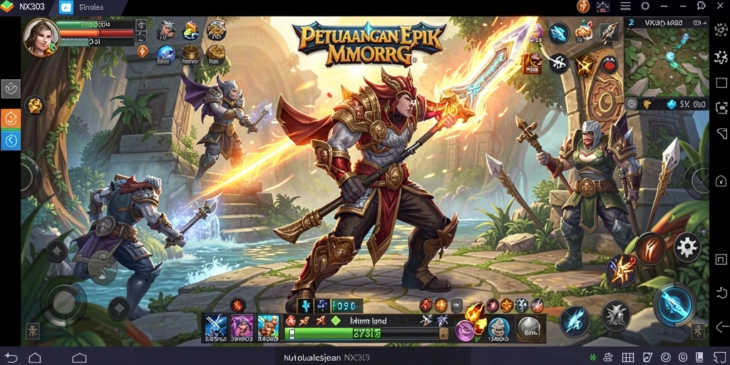Gameplay seru NX303 dalam dunia MMORPG yang menakjubkan.