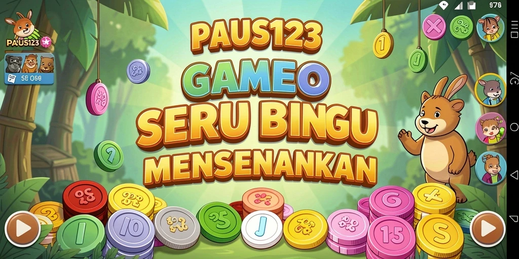 Tampilan gameplay PAUS123 yang menarik dan penuh warna.