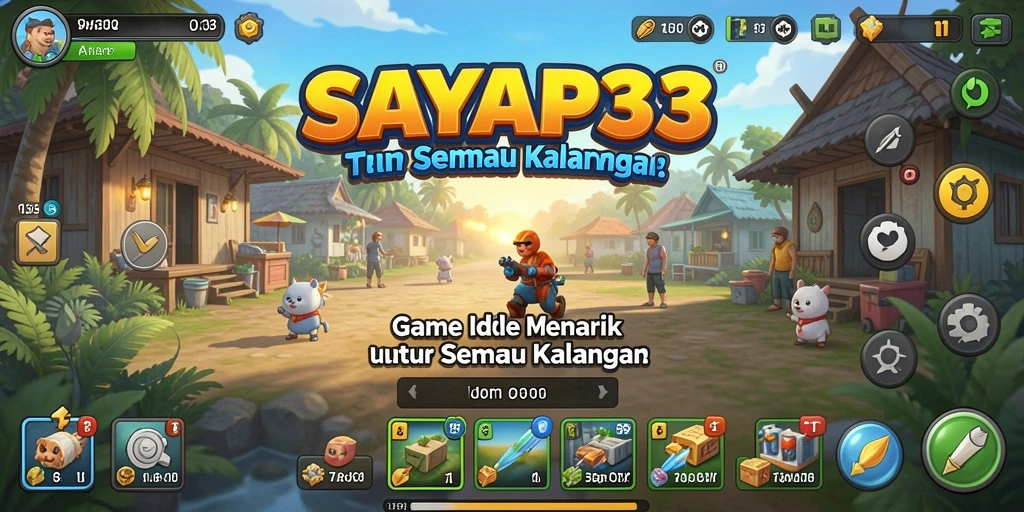 Tampilan gameplay SAYAP33 yang menarik dan penuh warna.