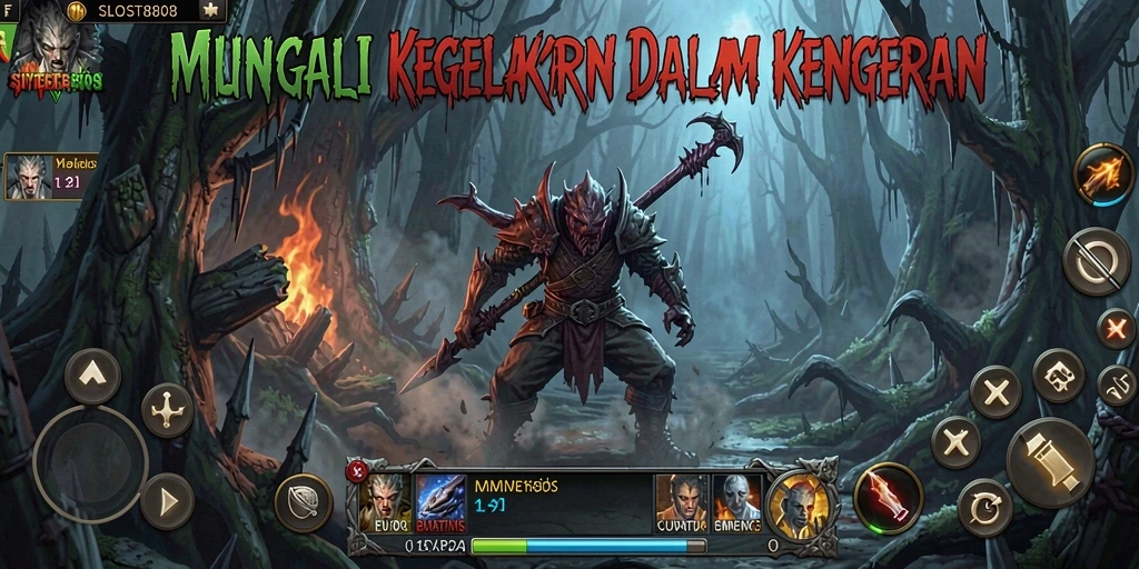 Screenshot menunjukkan gameplay seram dari SLOST8808 yang menakutkan.
