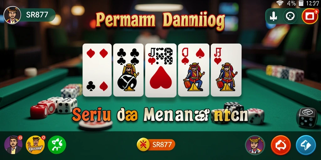 Tampilan gameplay seru dari <strong>SR877</strong> saat bermain domino.