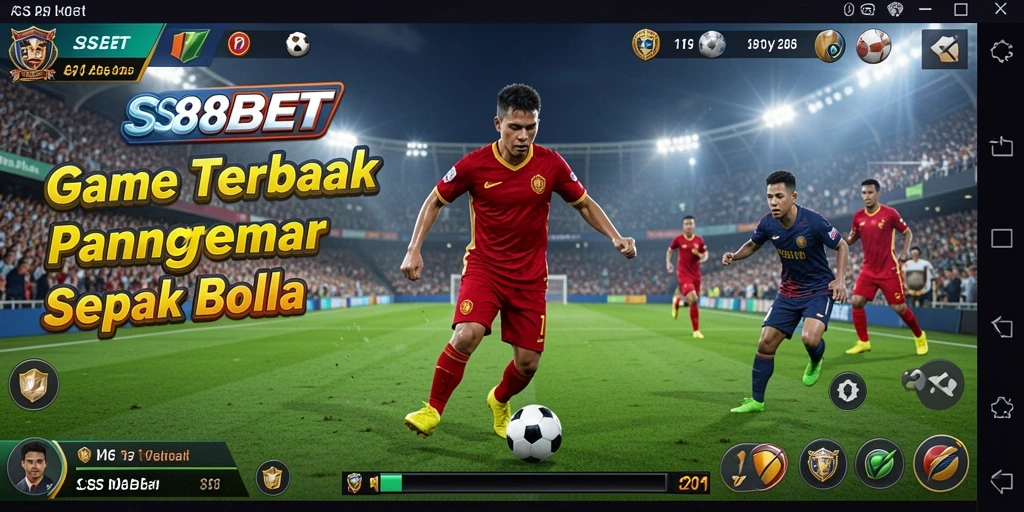 Tampilan gameplay sepak bola yang mendebarkan dalam SS88BET.