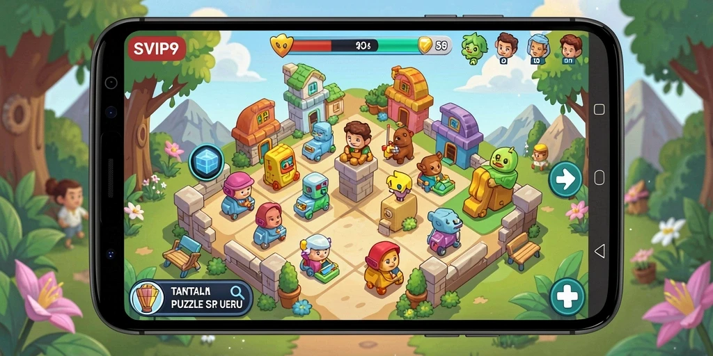Tampilan gameplay seru SVIP9 dengan tantangan Puzzle yang menarik.