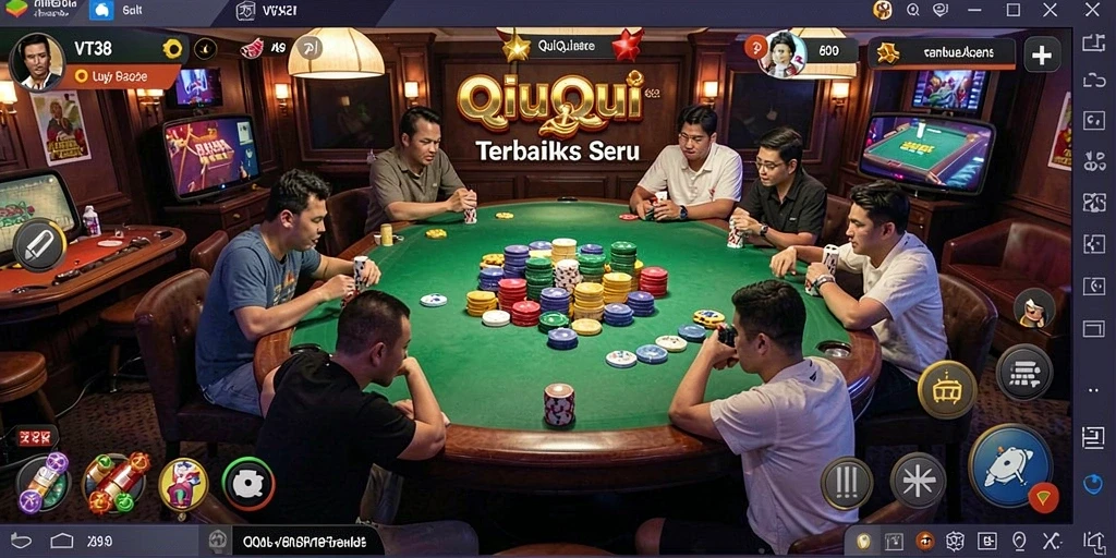 Tampilan menarik dari gameplay QiuQiu di VT38.